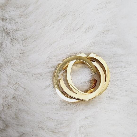 NEW Vita Fede Cassio Ring 24K Gold Plated Stackable Pave Swarovski Crystal Ring - Picture 8 of 11